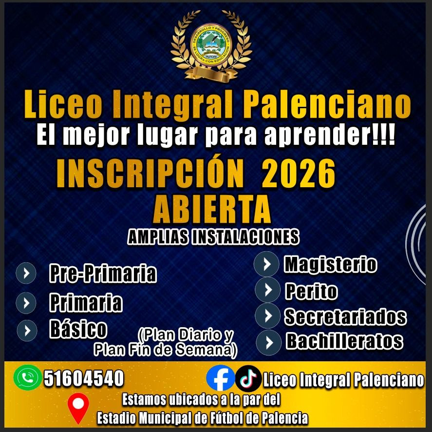 Banner publicitario Liceo Integral Palenciano